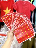  Sticker lá cờ dán cổ vũ, miếng dán cờ đỏ sao vàng cổ vũ 