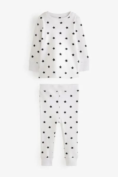  [10-18kg] Set Đồ Bộ Dài Bé Trai Nxt - Trắng Sao Đen 