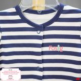  [6m] Sleepsuit Có Vớ Bé Trai - Navy Sọc Trắng 