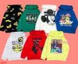  [25-30kg] Áo Hoodie Nỉ PM Bé Trai - Trắng Mickey Mouse 