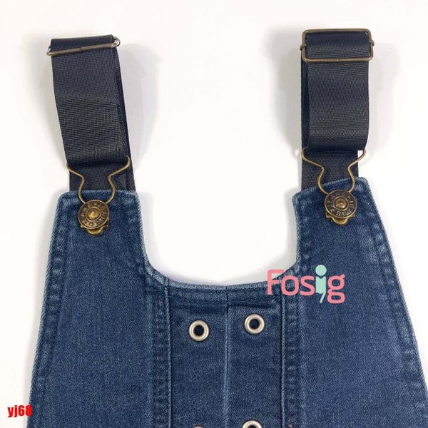  [23-28kg] Yếm Jean Polo Baby 68 Bé Gái - Xanh Jean Đậm Kiểu 