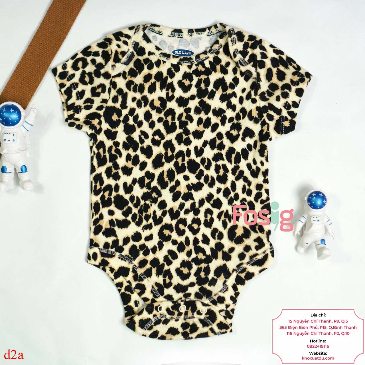  [0-3M] Bodysuit Tay Ngắn Bé Unisex ON - Kem Da Beo 