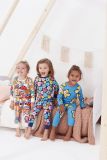  [13-14kg; 17-32kg] Set Đồ Bộ Dài Bé Gái Nxt - Xanh Hoa Màu 