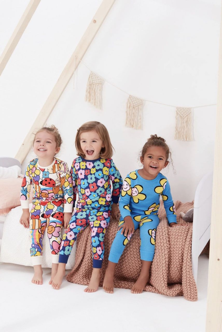  [13-14kg; 17-32kg] Set Đồ Bộ Dài Bé Gái Nxt - Xanh Hoa Màu 