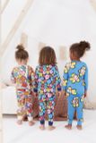  [13-14kg; 17-32kg] Set Đồ Bộ Dài Bé Gái Nxt - Xanh Hoa Màu 