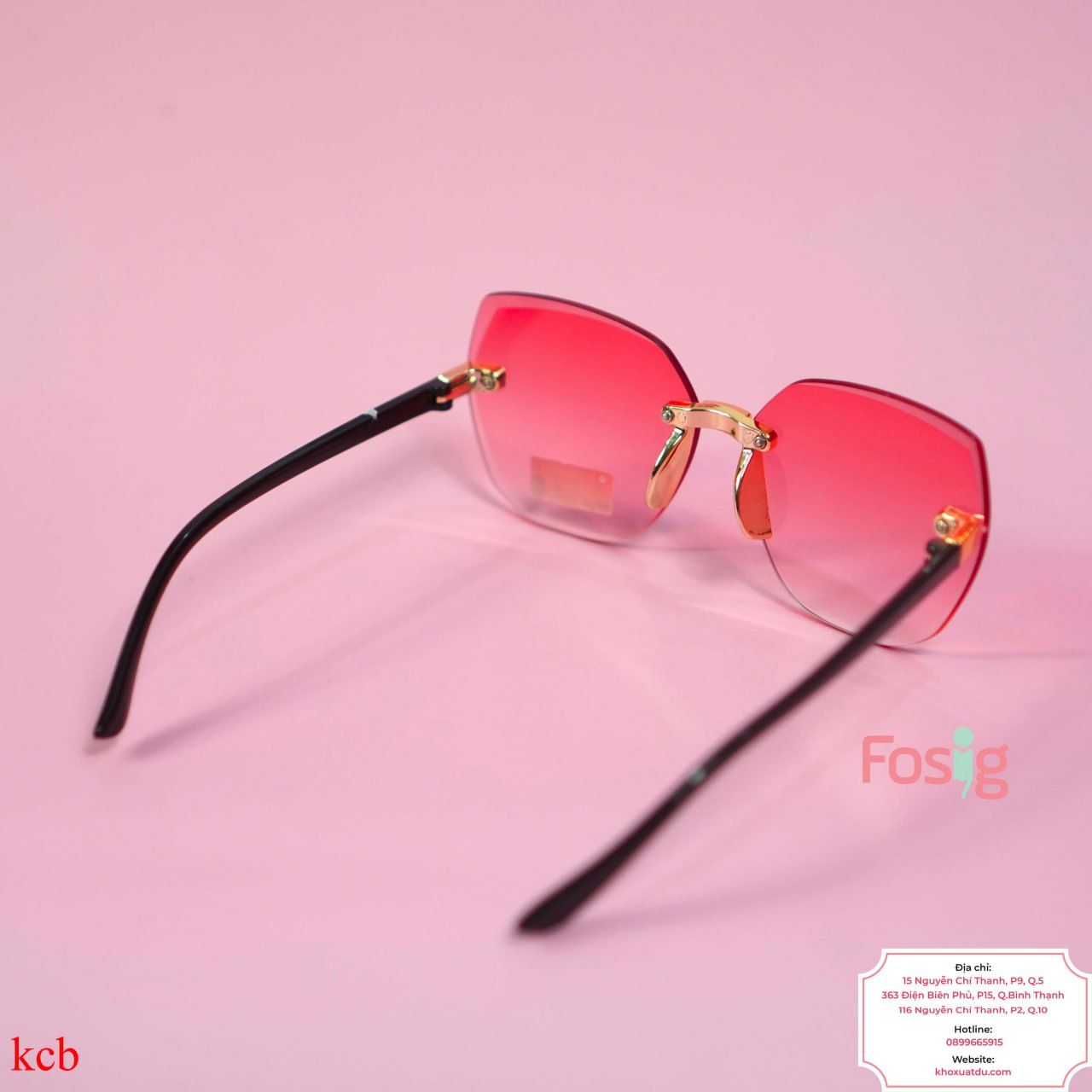  Mắt Kính Cho Bé Gái Unisex - Đỏ Hồng DH03 