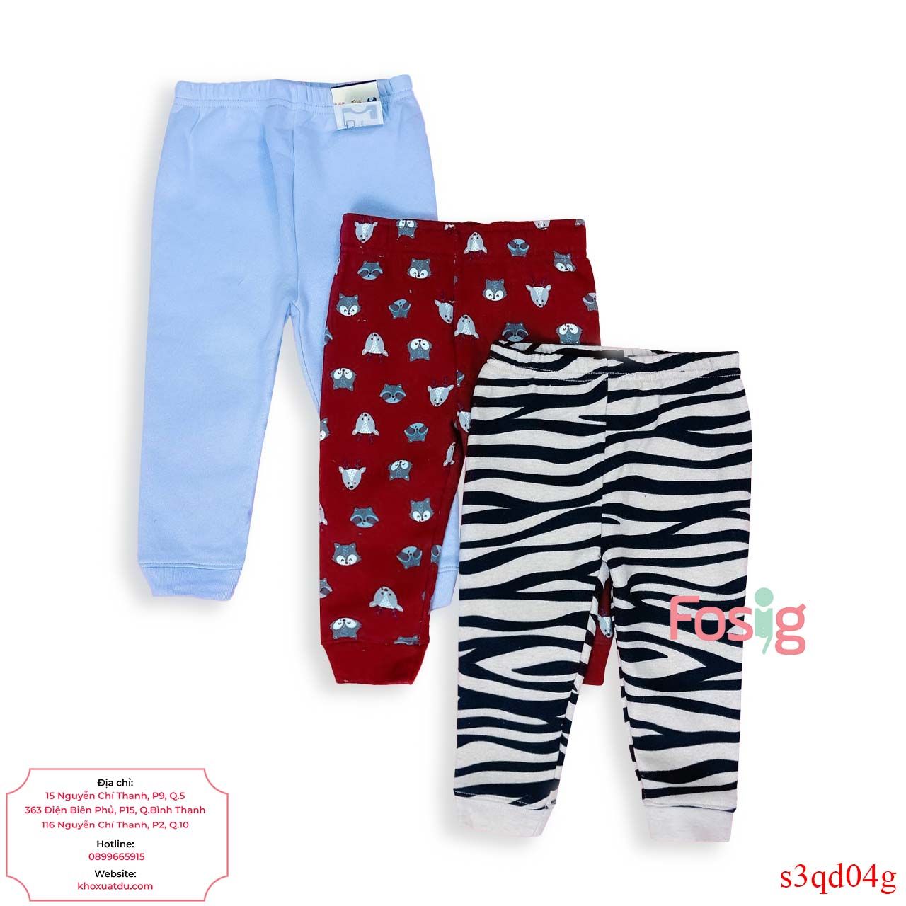  [8-16kg] Set 3 Quần Da Cá Gara Bé Gái - Combo màu ngẫu nhiên 