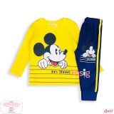  [14-16kg] Set Đồ Bộ Dài Xuất Khẩu Bé Trai - Vàng Mickey 