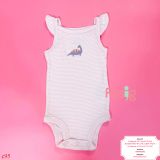  [0-6M] Bodysuit Cánh Tiên Bé Gái Cter50 - Sọc Hồng KL 