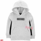  13-14kg, 17-20kg] Áo Hoodie Da Cá Oskos Bé Trai - Xám OK 