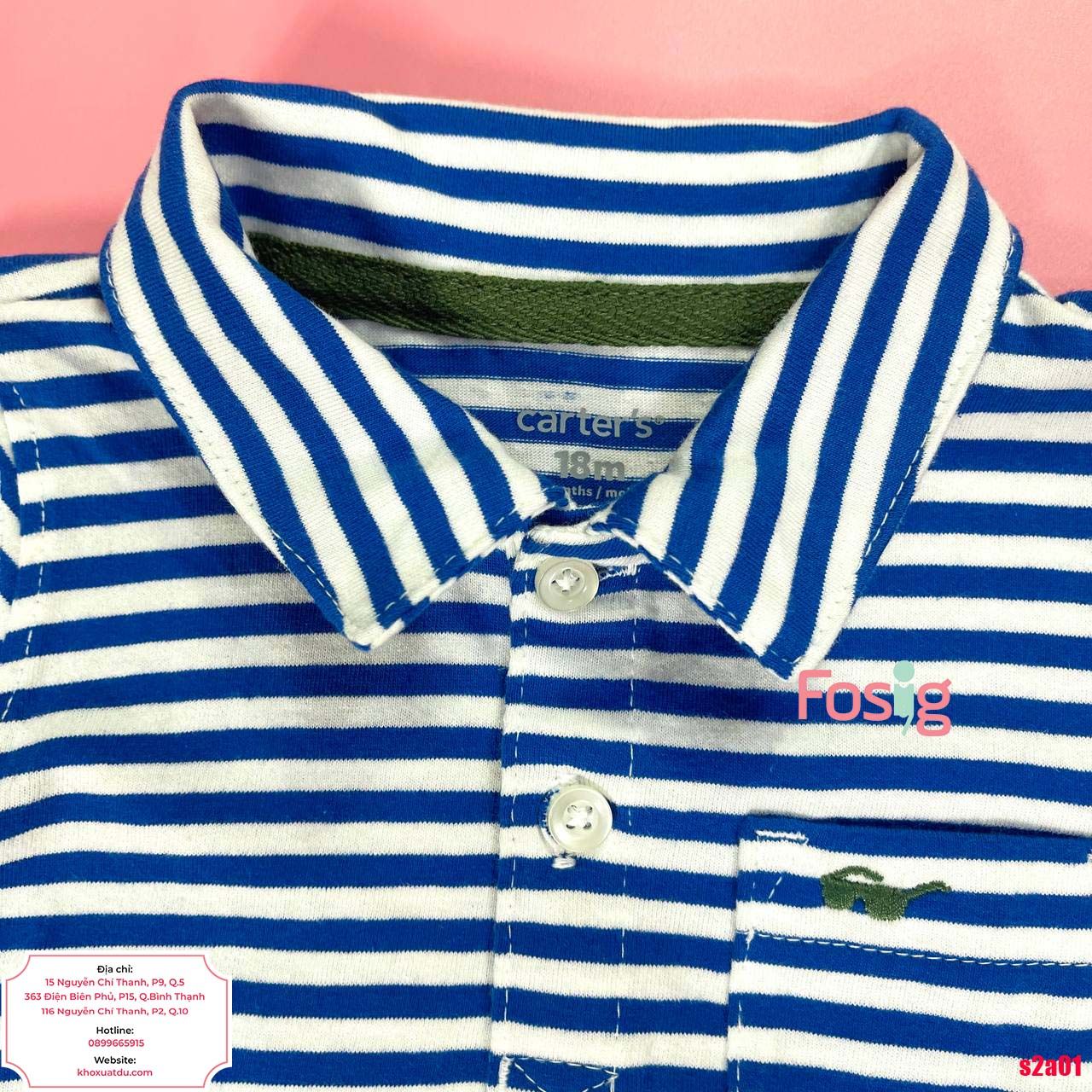  [5-34kg] Set 2 Áo Thun Tay Ngắn Polo Cổ Bẻ Cter Oskos Bé Trai - Combo màu ngẫu nhiên 