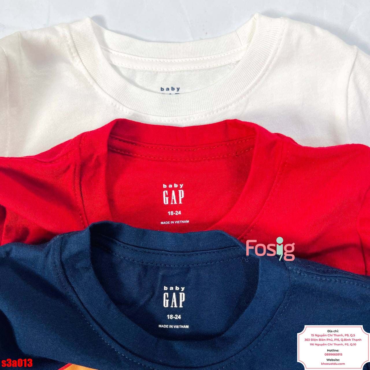  [9-11kg, 12-13kg, 13-14kg, 18-21kg] Set 3 Áo Thun Tay Dài GP Bé Trai - Combo màu ngẫu nhiên 
