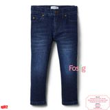  [8-10kg; 13-14kg] Quần Dài Jean Cài Cúc Bé Trai - Xanh Jean Đậm 