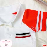  [8-18kg] Set Đồ Bộ Ngắn Polo Bé Trai - Cam Trắng 