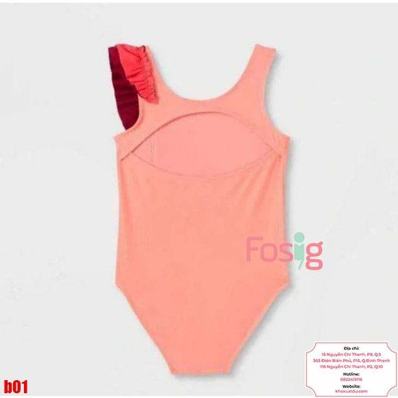  [12-14kg ; 18-19kg] Đồ Bơi Bé Gái CJ - Cam Chim Hồng 