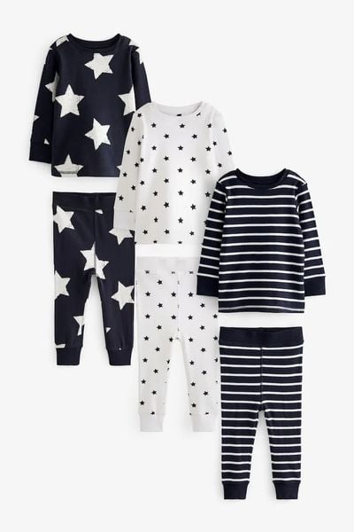 [10-18kg] Set Đồ Bộ Dài Bé Trai Nxt - Trắng Sao Đen 