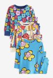  [13-14kg; 17-32kg] Set Đồ Bộ Dài Bé Gái Nxt - Xanh Hoa Màu 