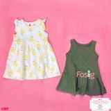  [4-8kg 17-19kg] Set 2 Đầm Thun Cotton Tay Ngắn Bé Gái - Combo màu ngẫu nhiên 