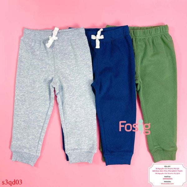 [3m, 6m, 18m] Set 3 Quần  Cter GP Bé Trai - Combo màu ngẫu nhiên 