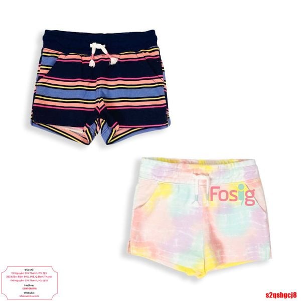  9-10kg 17-33kg Set 2 Quần Short Da Cá Bé Gái CJ - Combo màu ngẫu nhiên 