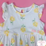  [4-8kg 17-19kg] Set 2 Đầm Thun Cotton Tay Ngắn Bé Gái - Combo màu ngẫu nhiên 