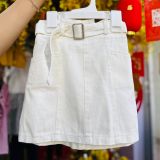  [12-13kg ; 15-18kg] Chân Váy Kaki Cho Bé Gái - Trắng 9830 