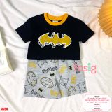  [8-17kg] Set Đồ Bộ Thun Ngắn Bé Trai - Đen Batman 