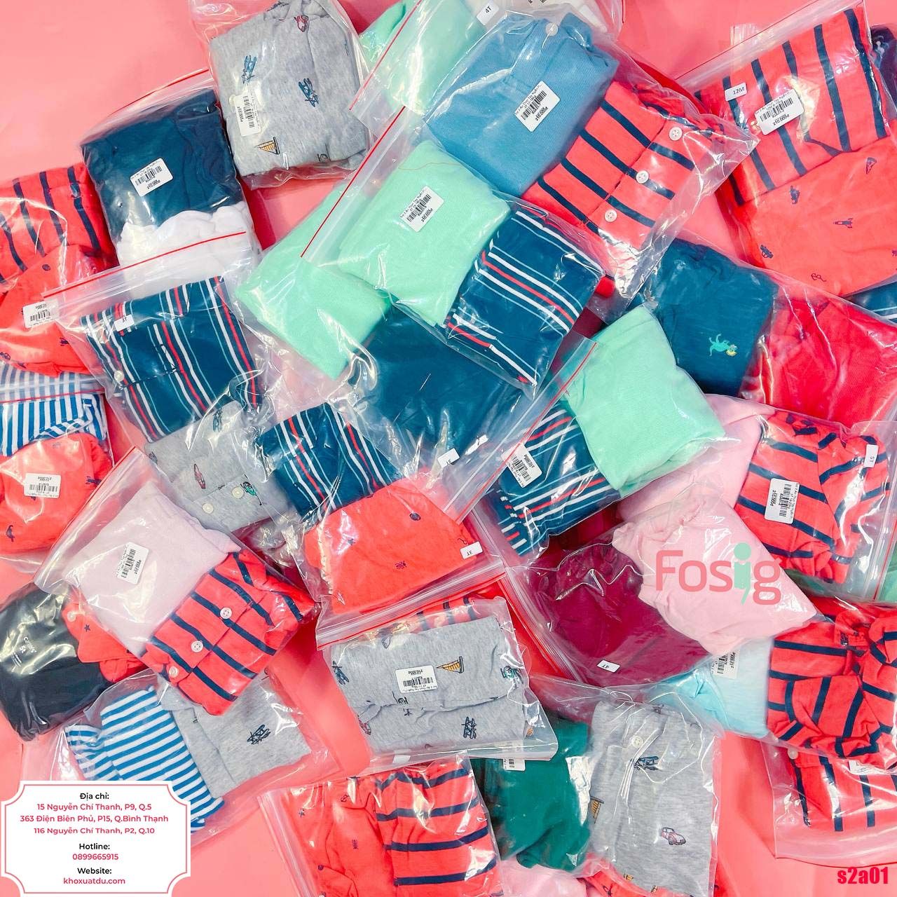  [5-34kg] Set 2 Áo Thun Tay Ngắn Polo Cổ Bẻ Cter Oskos Bé Trai - Combo màu ngẫu nhiên 