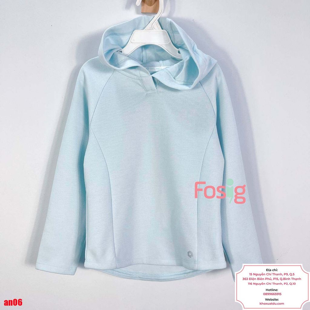  [16-20kg ; 25-30kg] Áo Hoodie Xuất Hàn Bé Gái - Xanh Trời 