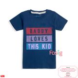  [10-11kg] Áo Thun Tay Ngắn Bé Trai Primark - Navy Daddy 