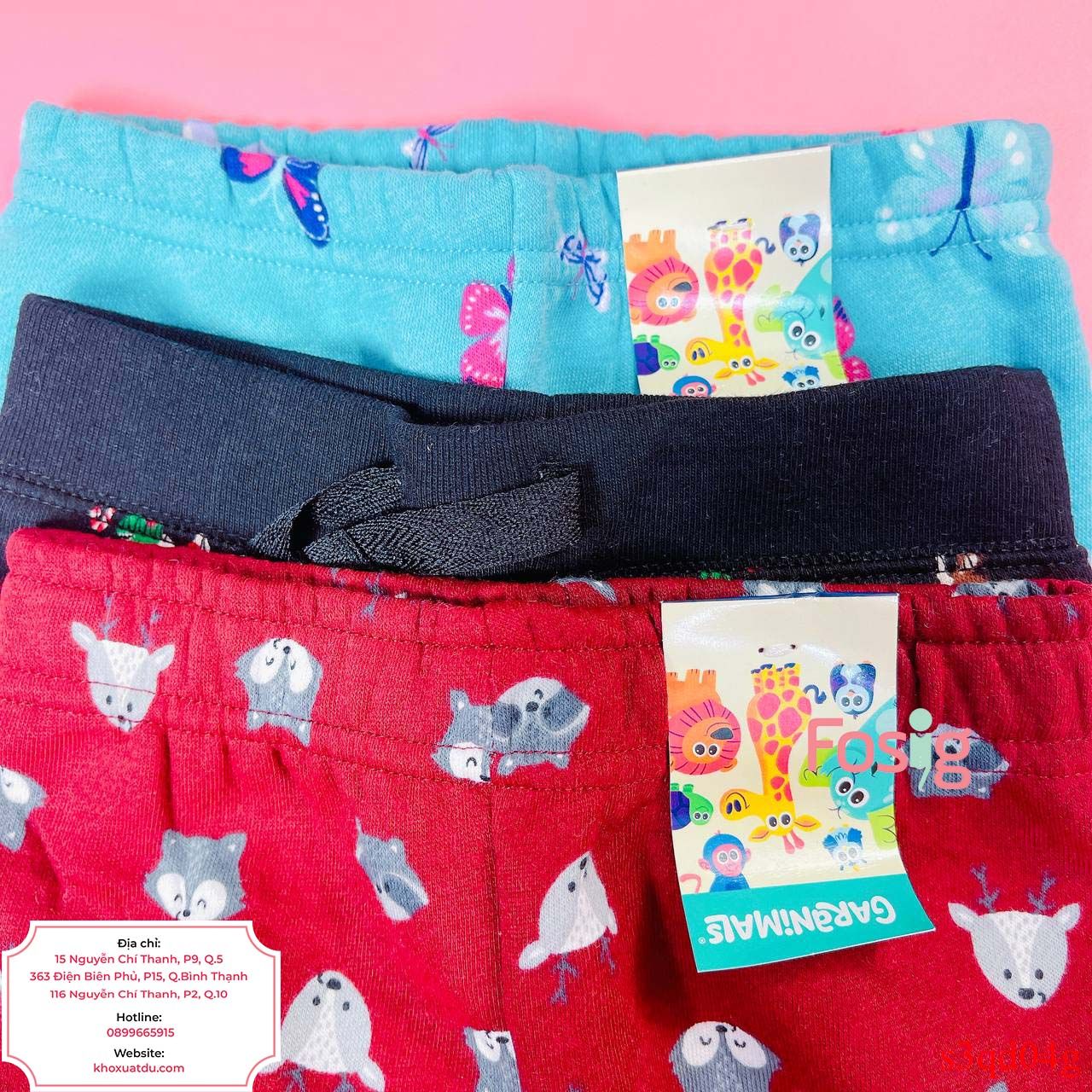  [8-16kg] Set 3 Quần Da Cá Gara Bé Gái - Combo màu ngẫu nhiên 