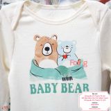  [6-18M] Bodysuit Tay Dài Bé Trai ON - Kem Gấu Baby Bear 