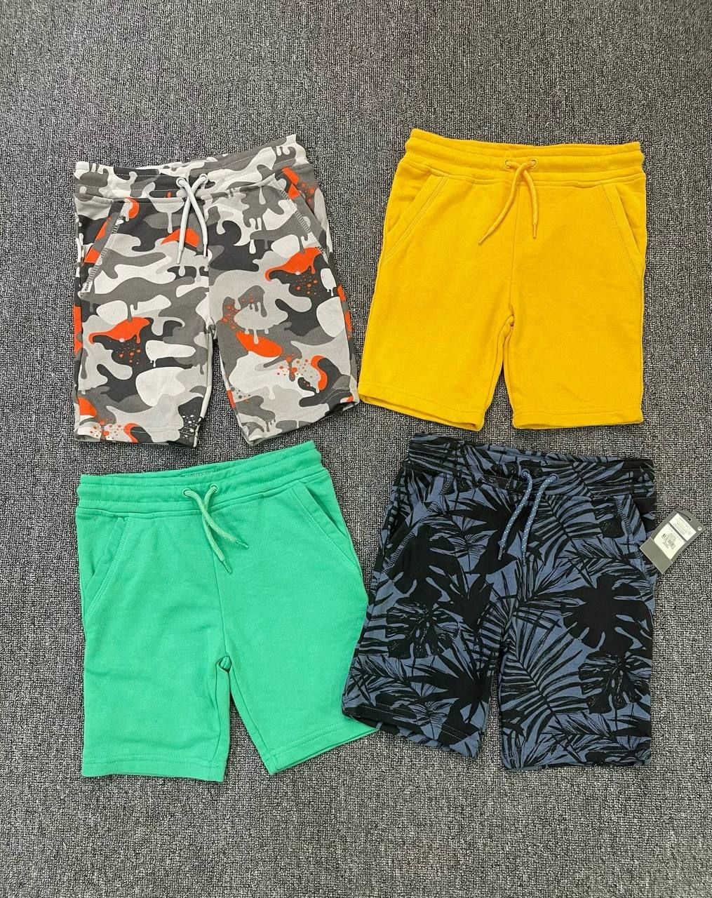  [13-18kg] Quần Short Thun Da Cá Dây Rút PM Bé Trai - Xanh Lá Trơn 