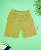  [3m-9m] Quần Short Kaki Bé Trai - Nâu ChỈ Đỏ 