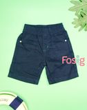  [3m-9m] Quần Short Kaki Bé Trai - Navy Chỉ Xanh Lá 