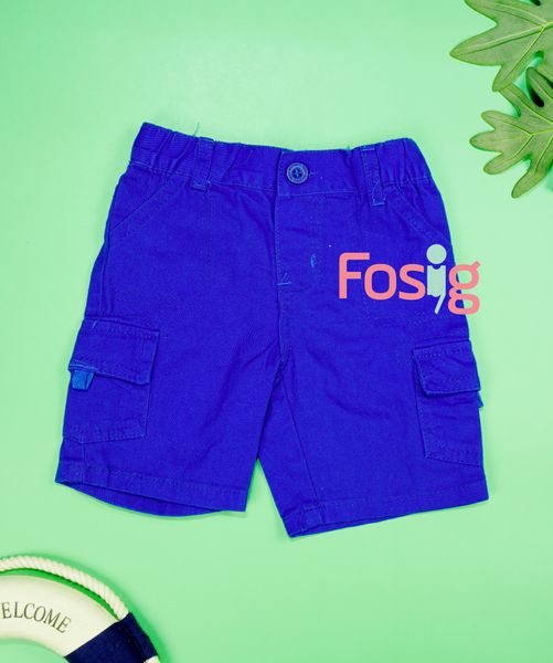  [5-6kg; 9-10kg; 15-16kg] Quần KaKi Đùi Teddy Boom [Boy] - Xanh Dương Túi Hộp 