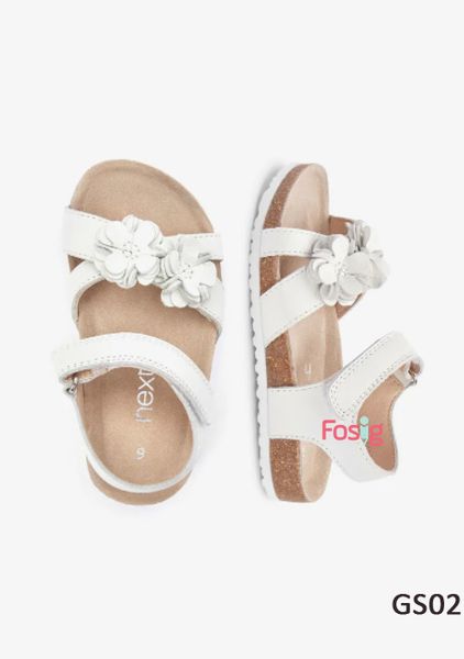  19, 20.5, 29 Giày Sandal Bé Gái Nxt - Trắng Hoa NXT 