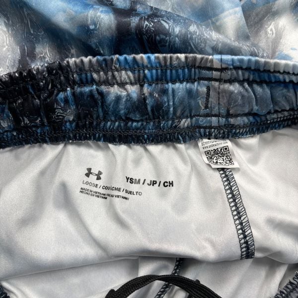  [16-25kg] Quần Short Thun Sport Bé Trai Under - Đen Xanh Trắng 