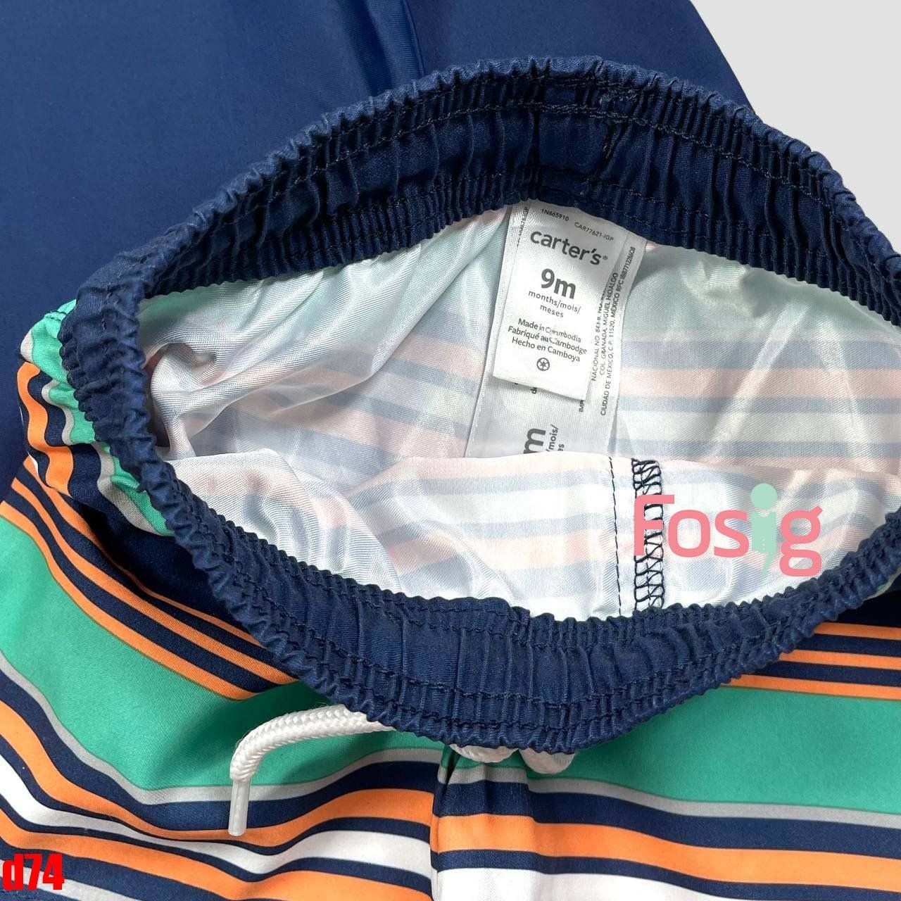  [9m-18m 9-13kg] Set Đồ Bơi Bé Trai Cter- Navy SunSeaSurf quần sọc D74 