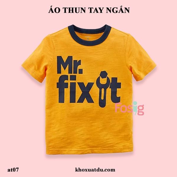  [12m-4T] Áo Thun Tay Ngắn Bé Trai Cter - Vàng Mr.Fixit 