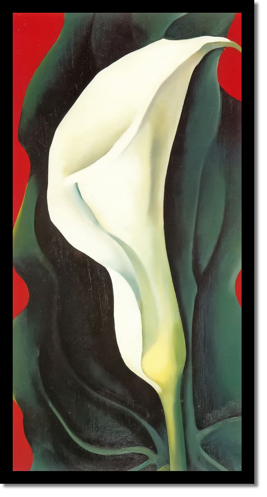 Single Lily With Red by O Keeffe Print from Print Masterpieces