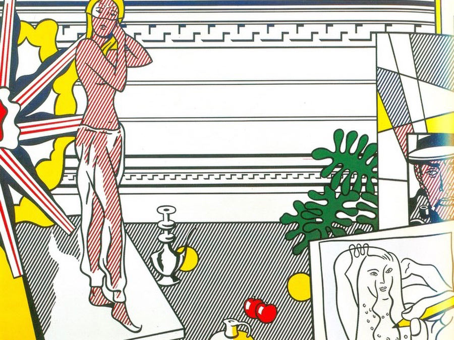 Artist S Studio With Model By Roy Lichtenstein Print From Print Masterpieces All Artwork Can Be Optionally Framed Print Masterpieces Curated Fine Art Canvas Prints And Oil On Canvas Artwork