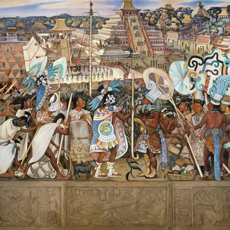Festivals And Ceremonies Totonac Civilization By Diego Rivera Print From Print Masterpieces All Artwork Can Be Optionally Framed Print Masterpieces Curated Fine Art Canvas Prints And Oil On Canvas Artwork
