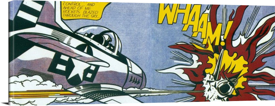 Whaam By Roy Lichtenstein Print From Print Masterpieces All Artwork Can Be Optionally Framed Print Masterpieces Curated Fine Art Canvas Prints And Oil On Canvas Artwork