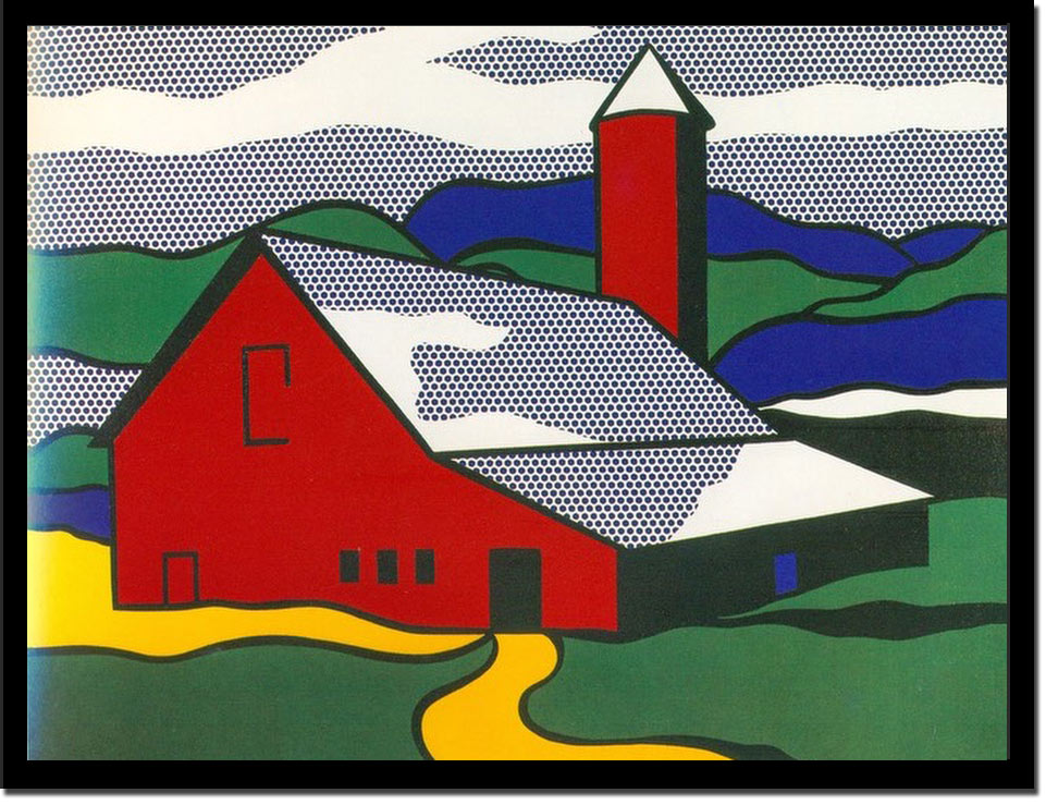 Red Barn Ii by Roy Lichtenstein Print from Print Masterpieces. All