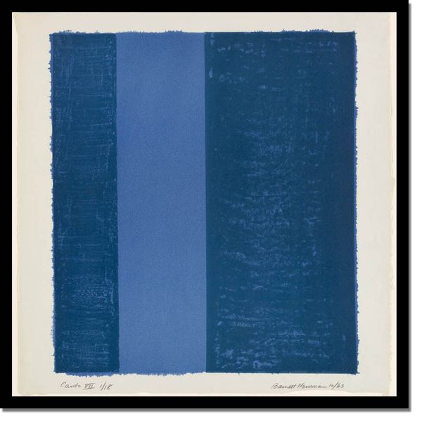 Canto Vii 1963 by Barnett Newman Canvas Print Print Masterpieces ...