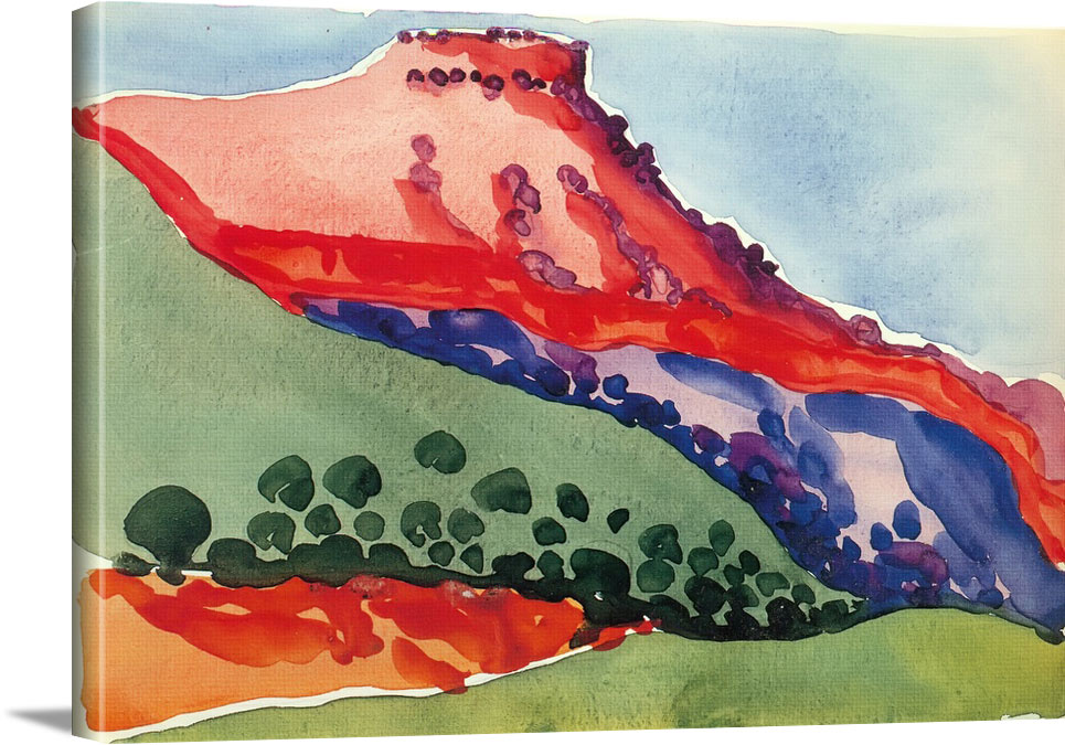 Red Mesa by Georgia O Keeffe Print from Print Masterpieces. All Artwork can  be Optionally Framed. Print Masterpieces - Curated Fine Art Canvas Prints  and Oil on Canvas Artwork