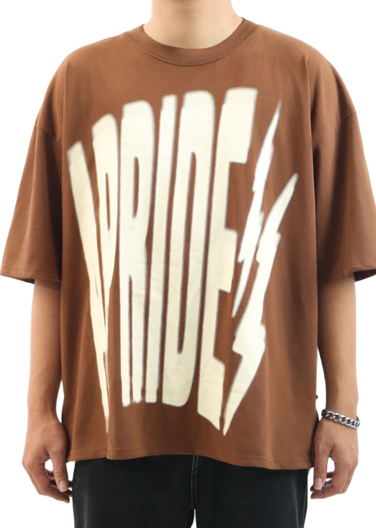  Tee Apride Blurred Logo - Brown 