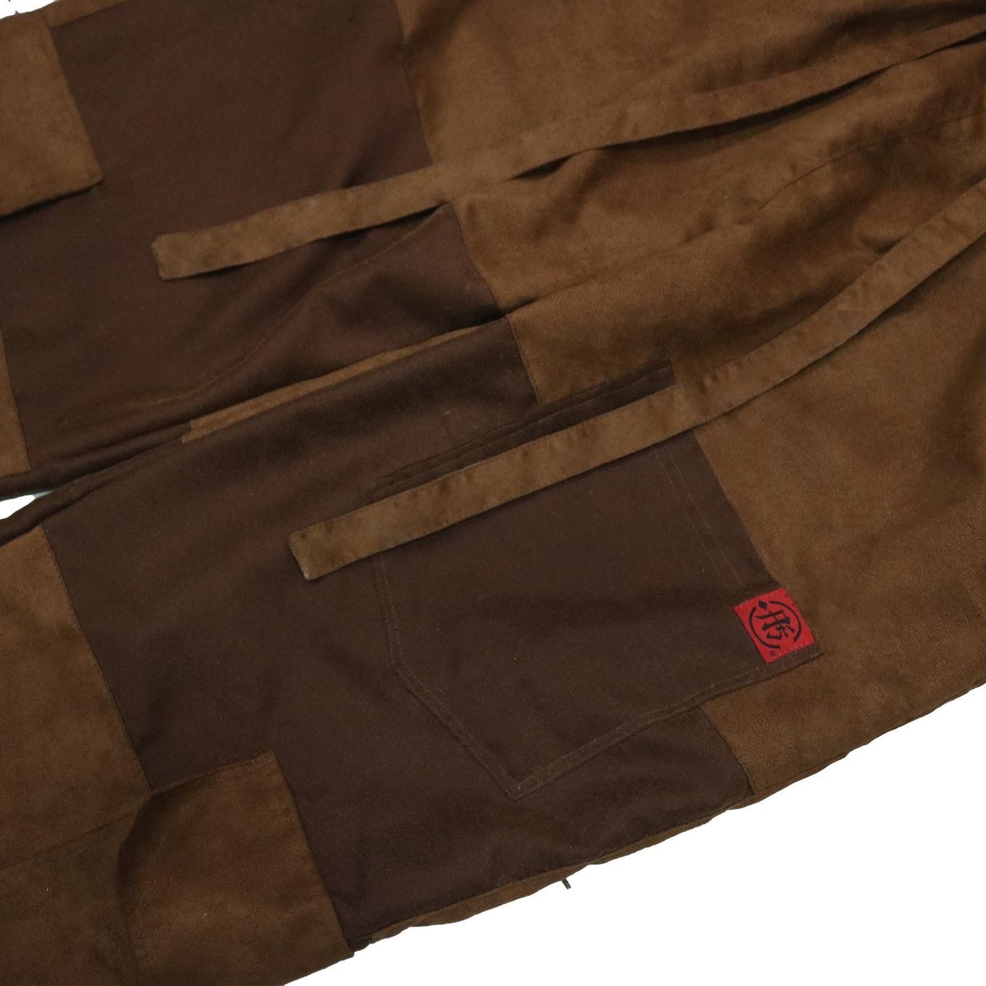  Apride Brown Suede Cargo Pants 