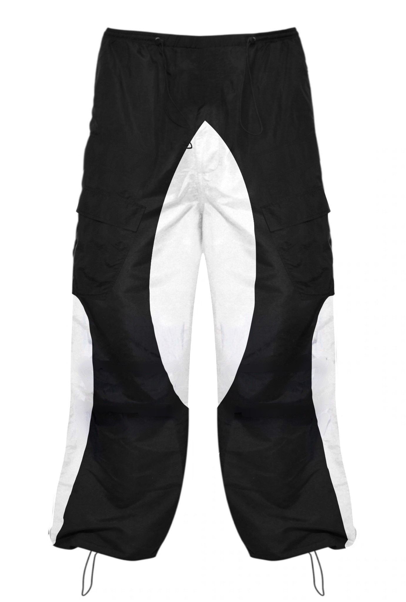  Apride Parachute Patching Pants Black and White 